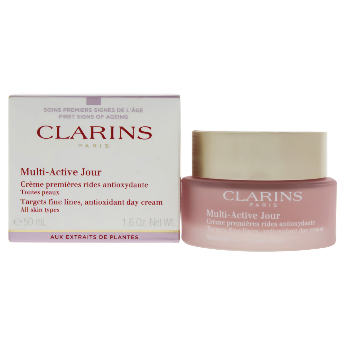 Multi-Active Day Cream - All Skin Types by Clarins for Women - 1.6 oz Cream