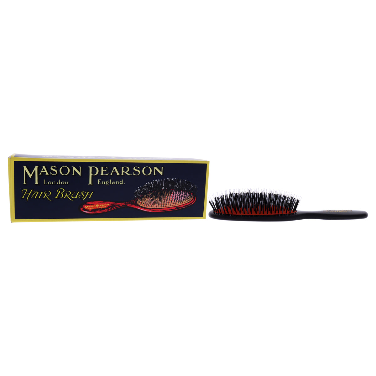 Pocket Bristle and Nylon Brush - BN4 Dark Ruby by Mason Pearson for Unisex - 1 Pc Hair Brush