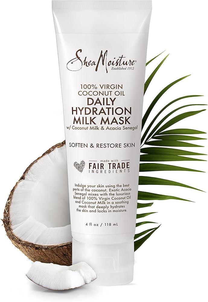 100% Virgin Coconut Oil Daily Hydration Milk Mask - Pack of 2 by Shea Moisture for Unisex - 4 oz Mask