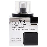 24 Carat White Gold by Lattafa for Men - 3.4 oz EDP Spray