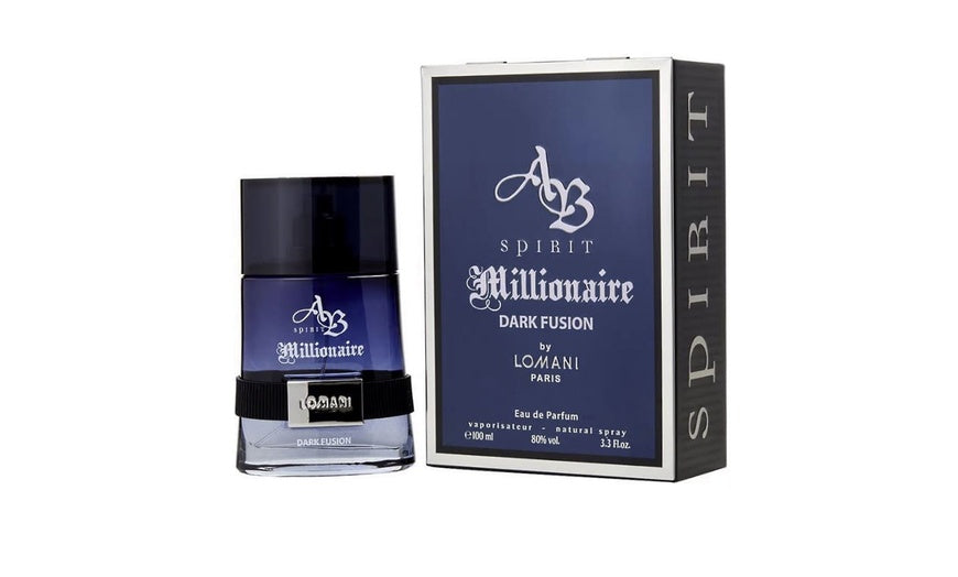 Ab Spirit Millionaire Dark Fusion by Lomani for Men - 3.3 oz EDP Spray