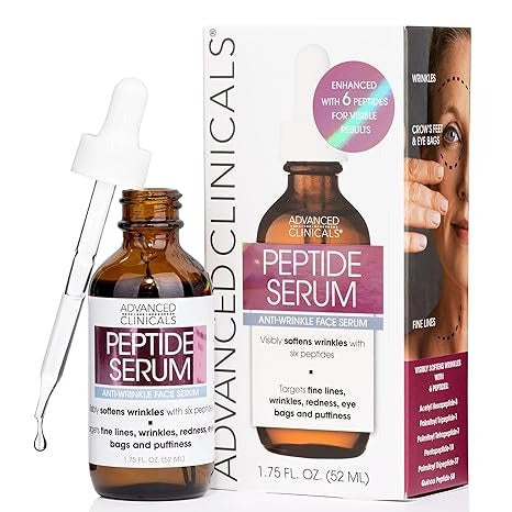 Advanced Clinicals, Peptide Serum, Anti-Wrinkle Face Serum, 1.75 fl oz (52 ml)