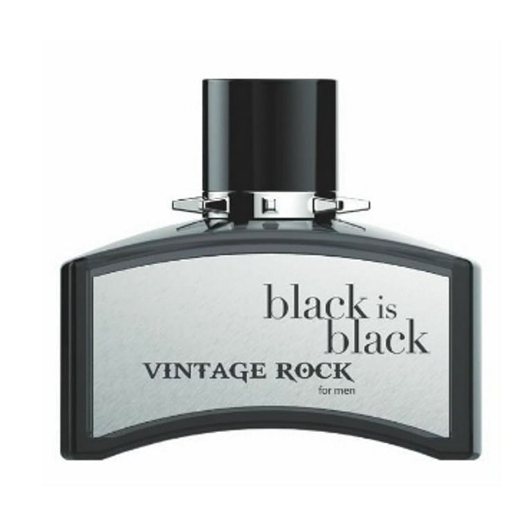 Black is Black Vintage Rock by NuParfumes, 3.3 oz Eau de Toilette Spray for Men