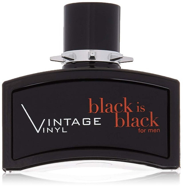 Black is Black Vintage Vinyl by NuParfums, 3.4 oz Eau De Toilette Spray for Men