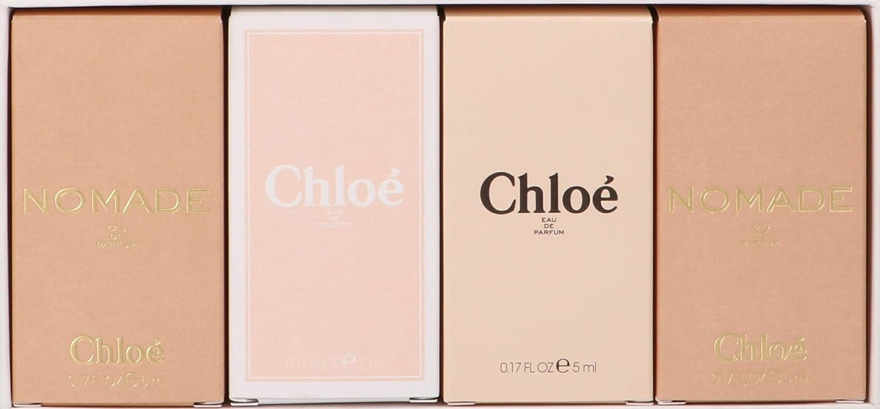 Chloe by Chloe for Women - 4 Pc Mini Gift Set 0.16oz Nomade EDP Spray, 0.16oz Chloe EDT Spray, 0.16oz Chloe EDP Spray, 0.16oz Nomade EDP Spray