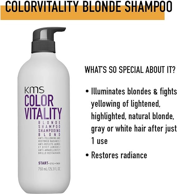 Color Vitality Blonde Shampoo by KMS for Unisex - 25.3 oz Shampoo