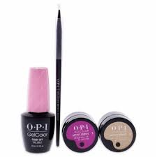 Fiji GelColor and Artist Series Trio - 1 by OPI for Women - 3 Pc 0.5oz GelColor - Getting Nadi On My Honeymoon, 0.21oz Artist Series - Bronze Has More Fun, 0.21oz Artist Series - Rate V for Violet, Artist Series Mini Striper Brush