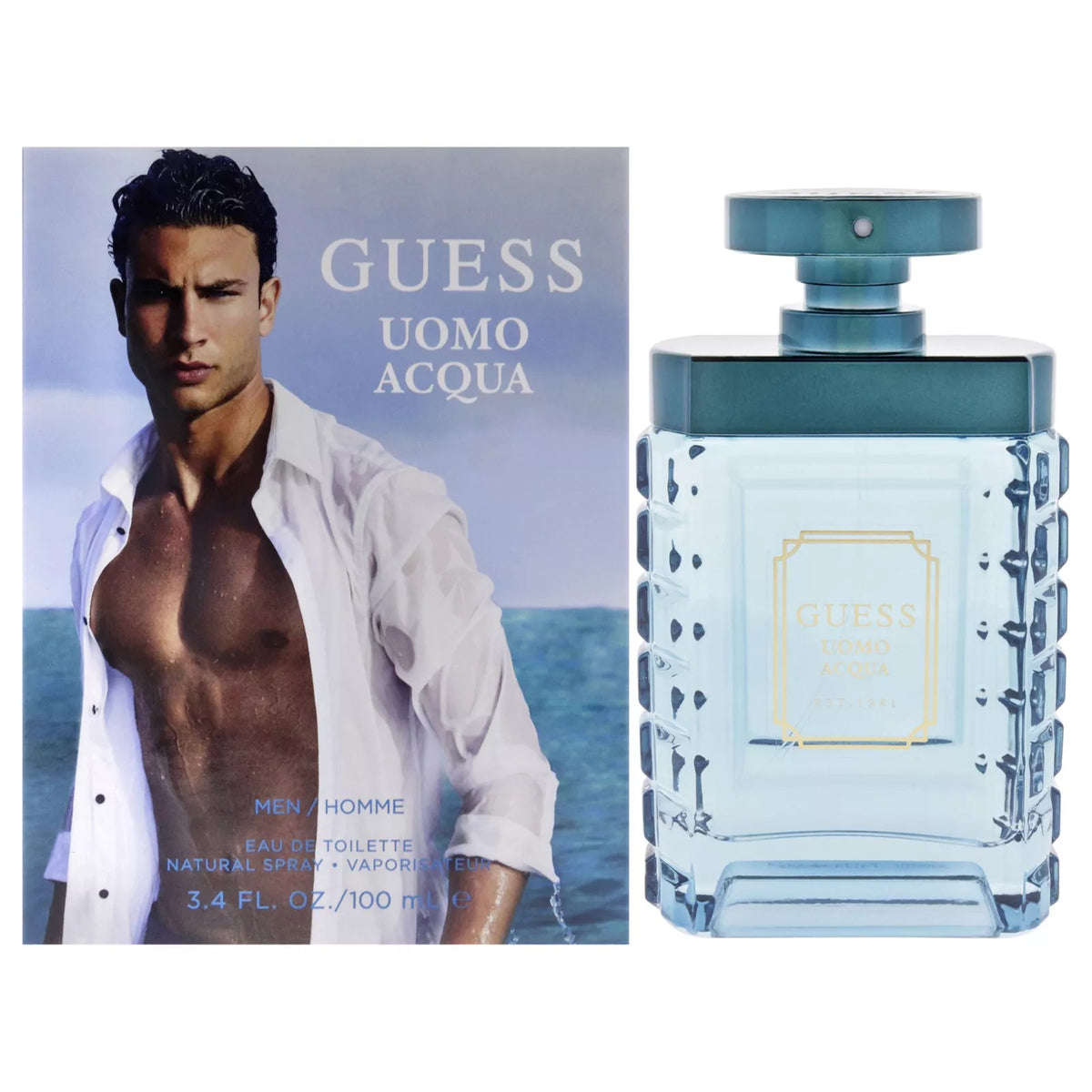 Guess Uomo Acqua by Guess for Men - 3.4 oz EDT Spray