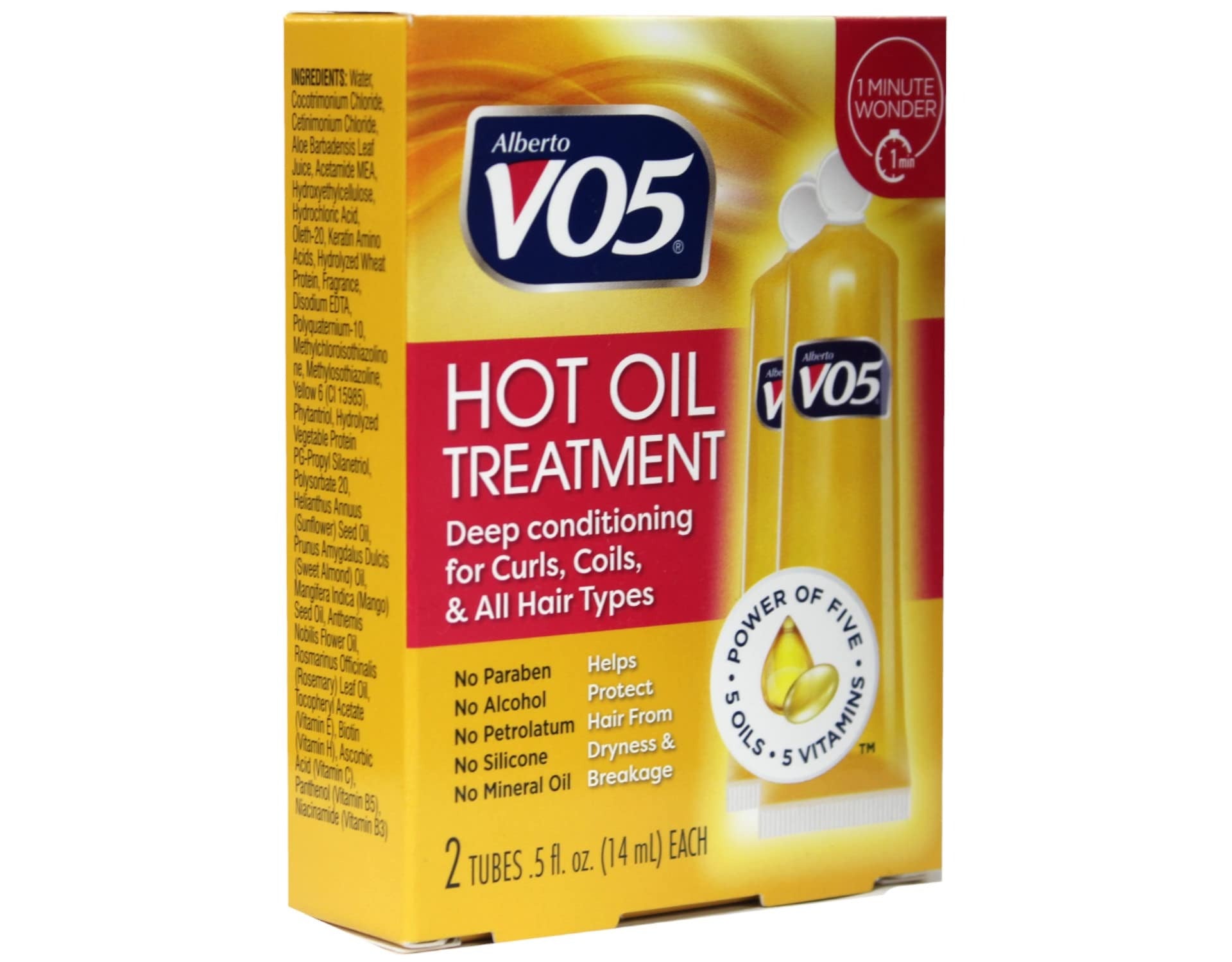 Hot Oil Treatment by Alberto VO5 for Unisex - 2 x 0.5 oz Treatment