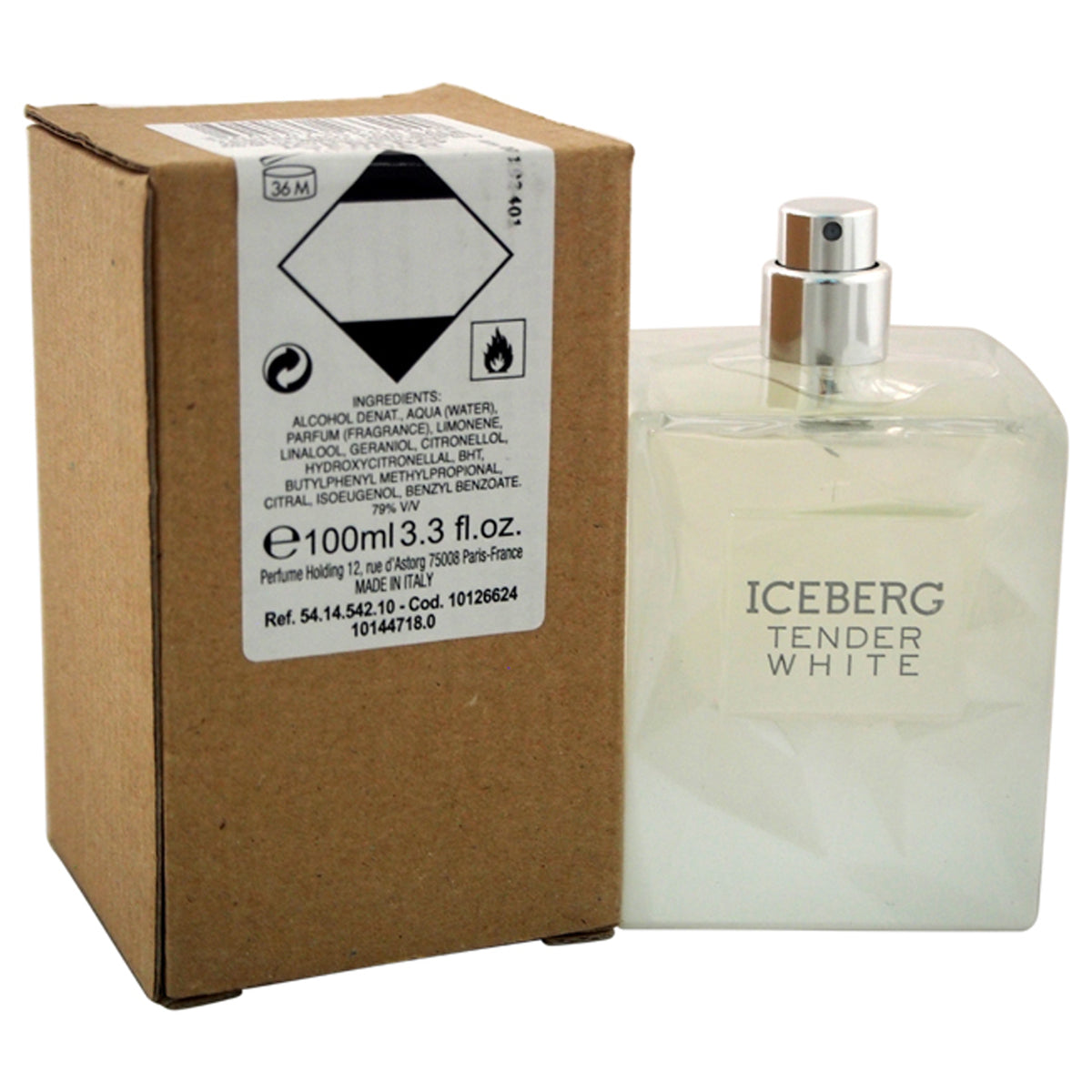 Iceberg Tender White by Iceberg for Women - 3.3 oz EDT Spray (Tester)