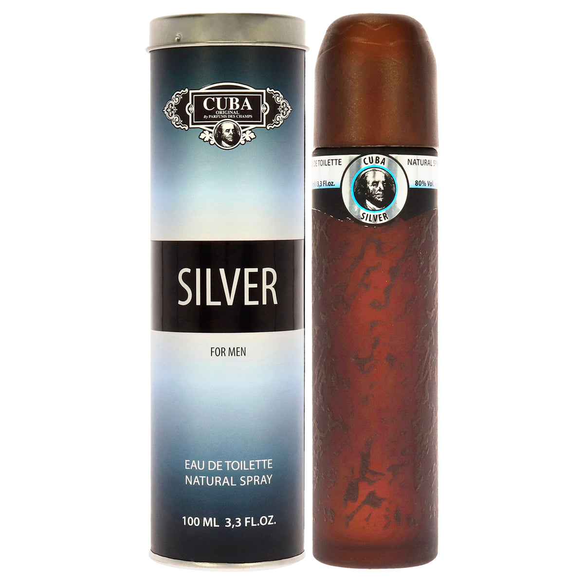 Cuba Silver by Cuba for Men - 3.3 oz EDT Spray