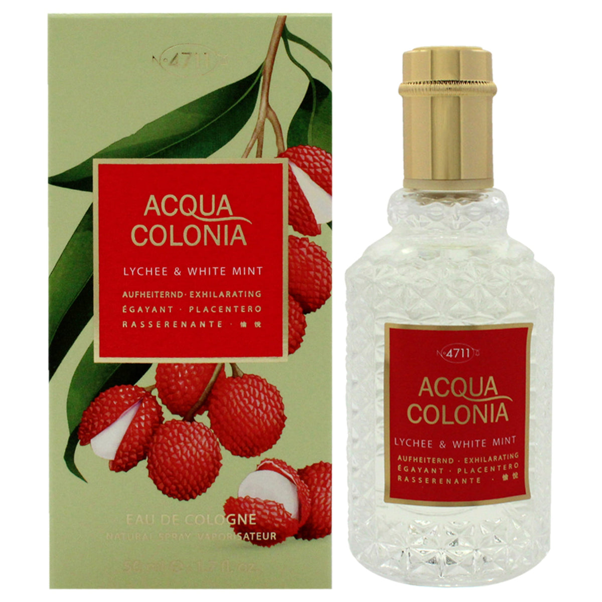 4711 Acqua Colonia Lychee and White Mint by Muelhens for Unisex - 1.7 oz EDC Spray