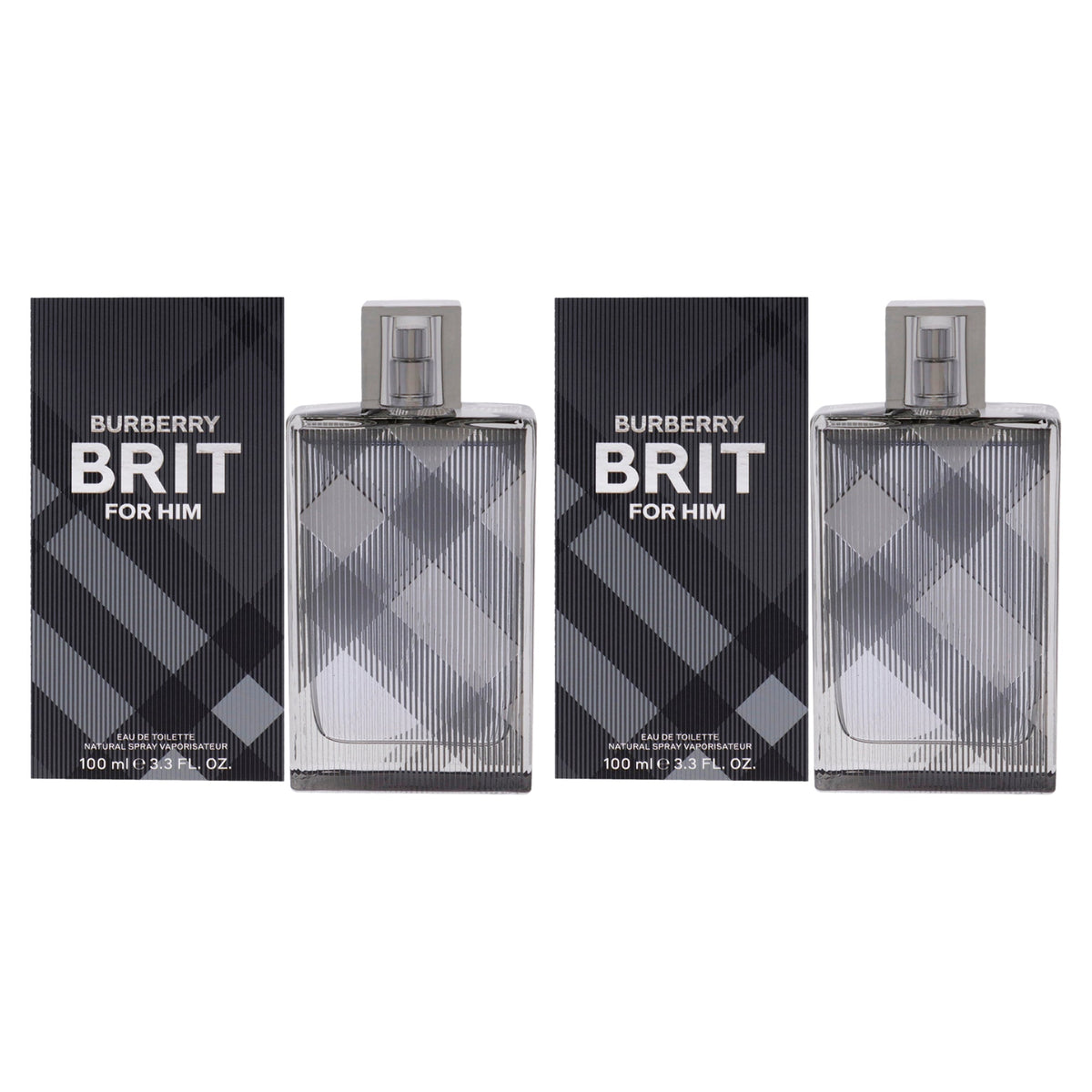 Burberry Brit by Burberry for Men - 3.3 oz EDT Spray - Pack of 2