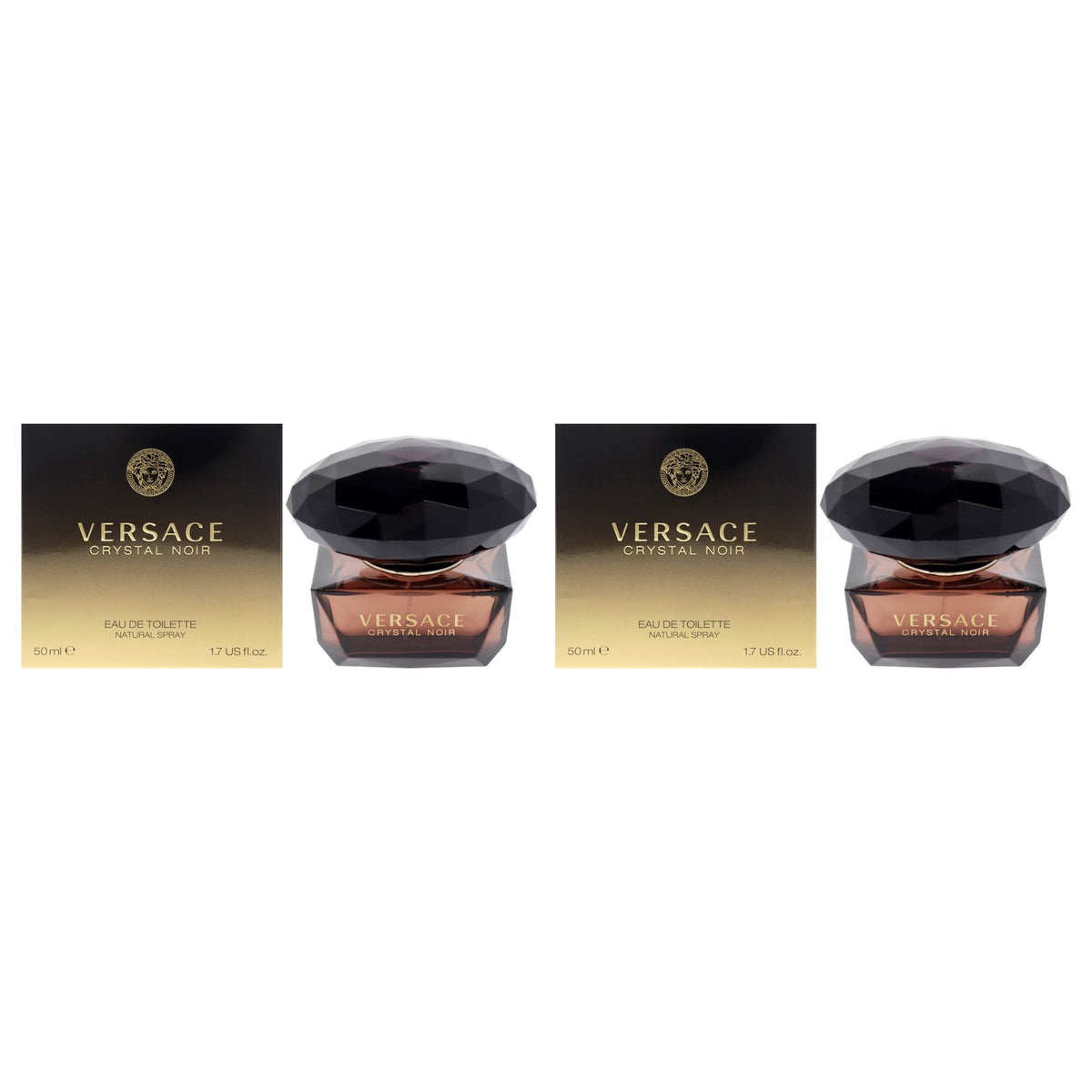 Versace Crystal Noir by Versace for Women - 1.7 oz EDT Spray - Pack of 2