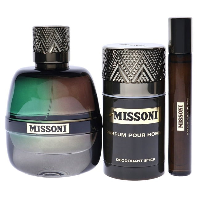 Missoni by Missoni for Men - 3 Pc Gift Set 3.4oz EDP Spray, 0.33oz EDP Spray, 2.5oz Deodorant Stick