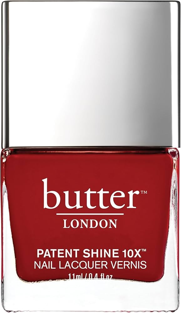 Patent Shine 10X Nail Lacquer - Her Majestys Red by Butter London for Women - 0.2 oz Nail Polish