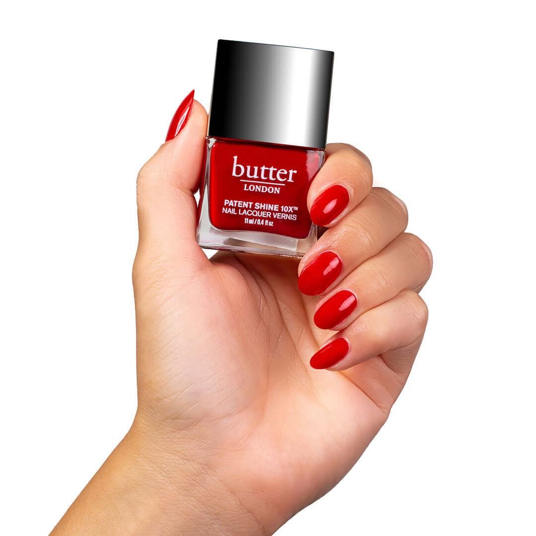 Patent Shine 10X Nail Lacquer - Her Majestys Red by Butter London for Women - 0.2 oz Nail Polish