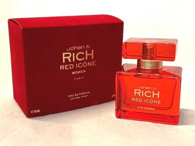 Rich Icone Red by Johan B, 2.8 oz Eau De Parfum Spray for Women