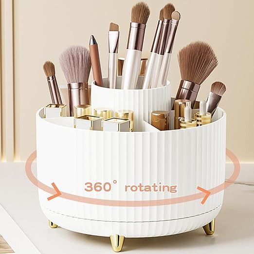 Rotate Makeup Brush Holder Makeup organizer and Skincare Storage for woman