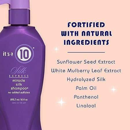 Silk Express Miracle Silk Shampoo by Its A 10 for Unisex - 10 oz Shampoo