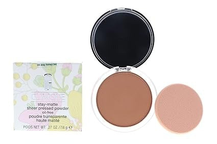 Stay-Matte Sheer Pressed Powder - 04 Stay Honey M - Dry Combination To Oily by Clinique for Women - 0.27 oz Powder