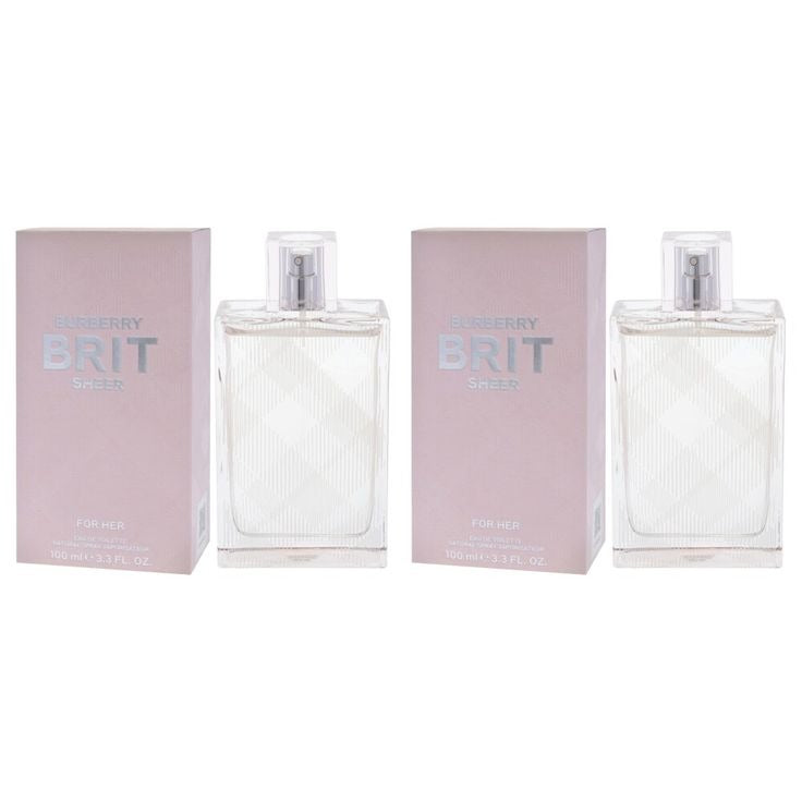 Burberry Brit Sheer by Burberry for Women - 3.3 oz EDT Spray - Pack of 2