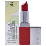 Clinique Pop Matte Lip Colour Plus Primer - 03 Ruby Pop by Clinique for Women - 0.13 oz Lipstick