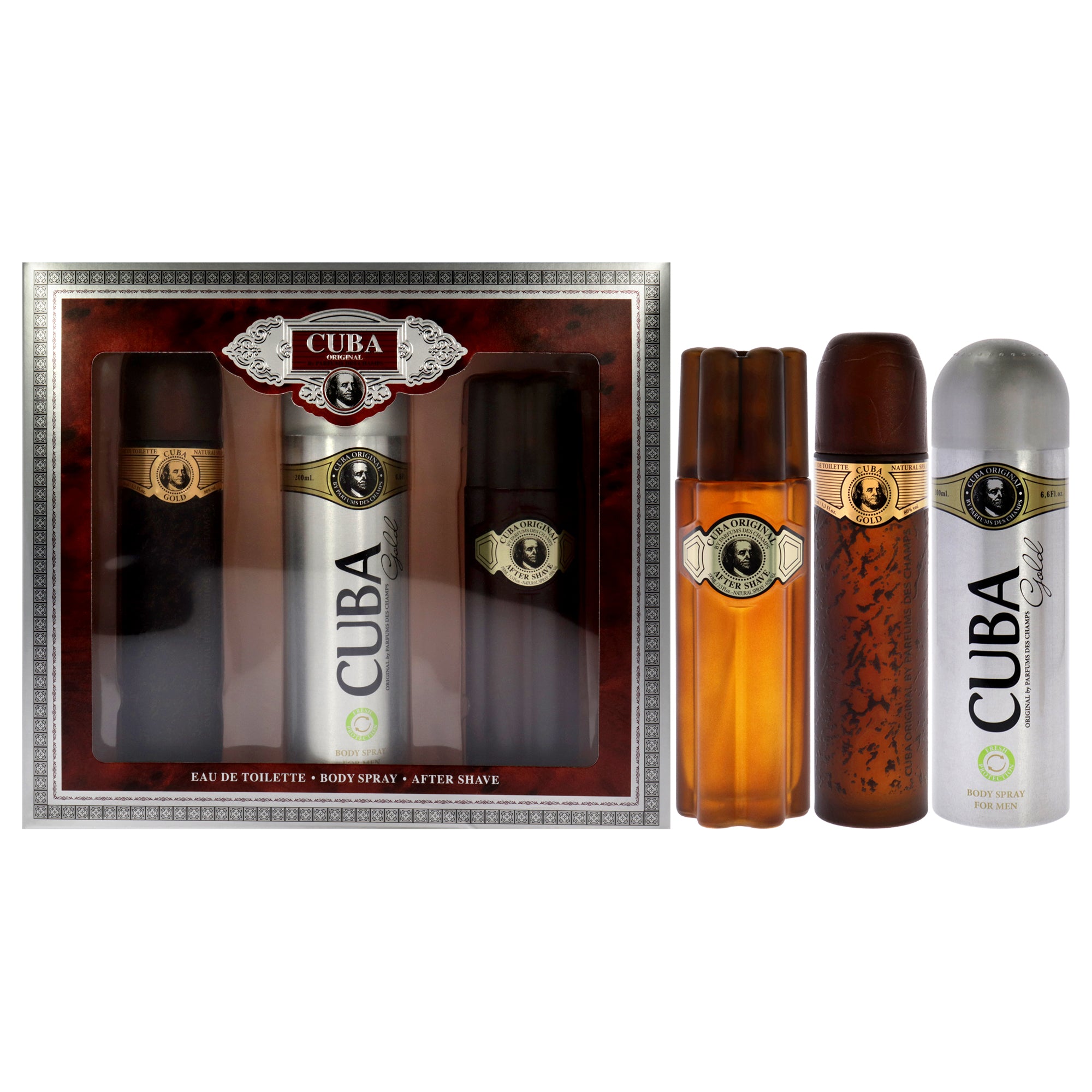 Cuba Gold by Cuba for Men - 3 Pc Gift Set