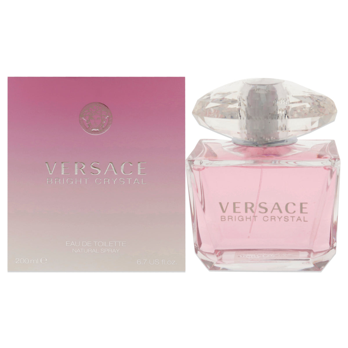 Versace Bright Crystal Eau de Toilette Spray for Women, 6.7 Fl Oz | Floral Fragrance