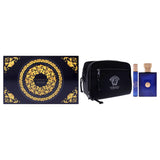 Dylan Blue by Versace for Men - 3 Pc Gift Set 3.4oz EDT Spray, 10ml EDT Spray, Blue Pouch