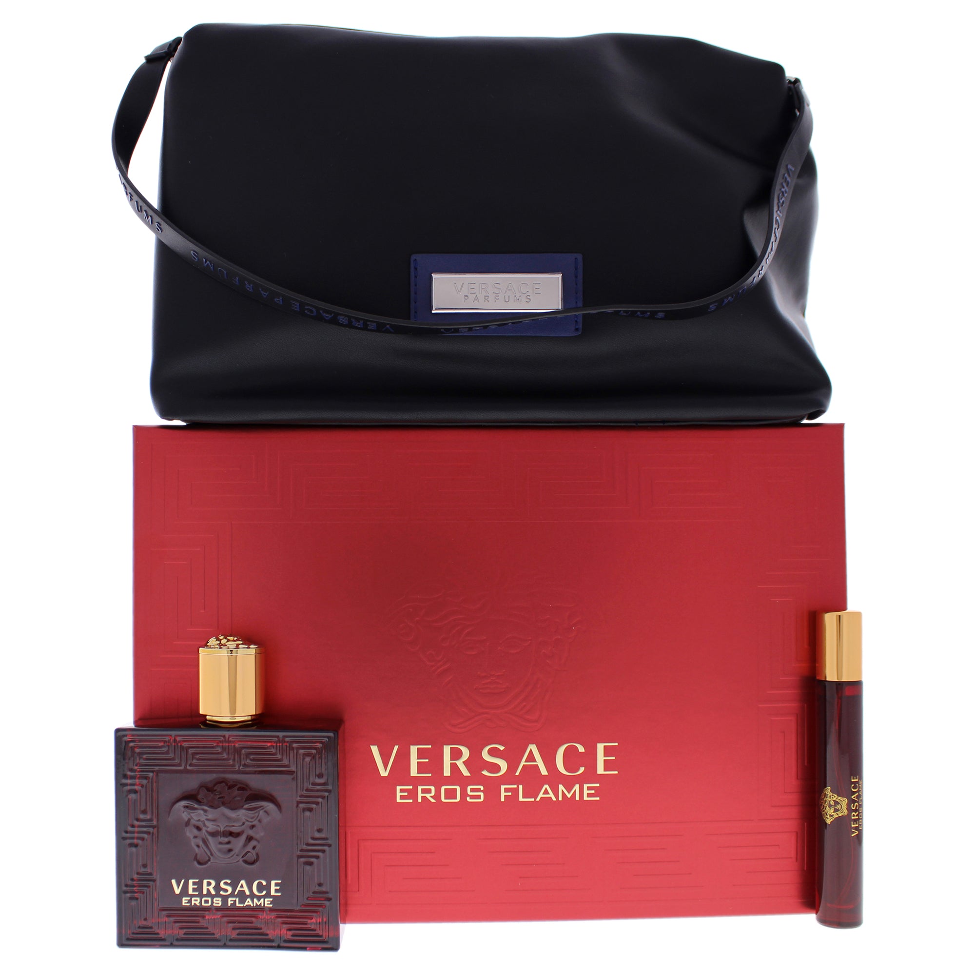 Eros Flame by Versace for Men - 3 Pc Gift Set