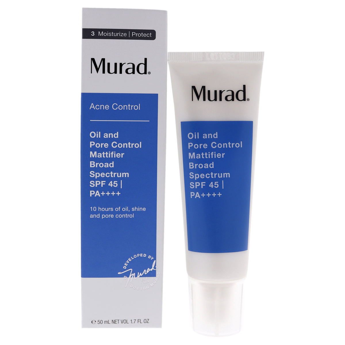 Oil and Pore Control Mattifier Broad Spectrum SPF 45 by Murad for Unisex - 1.7 oz Treatment