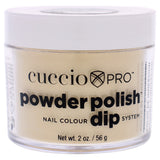 Pro Powder Polish Nail Colour Dip System - Metallic Lemon Gold by Cuccio Colour for Women - 1.6 oz Nail Powder